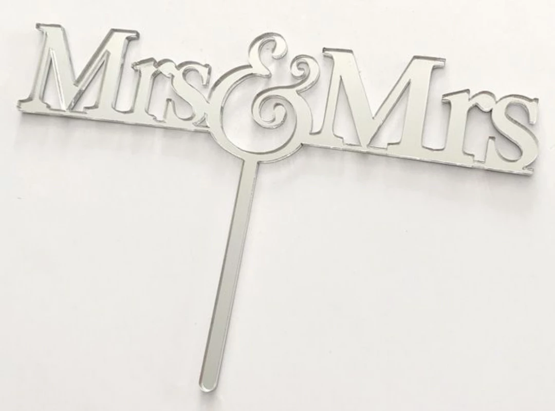 Cake Craft Acrylic Topper - Mr & Mrs 4 Cake Craft Acrylic Topper - Mr & Mrs
