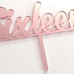 Cake Craft Acrylic Topper - Sixteen