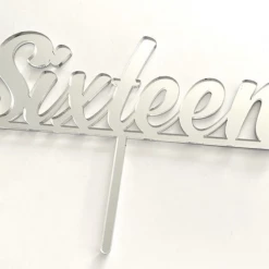 Cake Craft Acrylic Topper - Sixteen