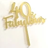 Cake Toppers, Plaques & Candles Cake Craft Acrylic Topper - 40 & Fabulous