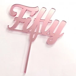 Cake Toppers, Plaques & Candles Cake Craft Acrylic Topper - Fifty