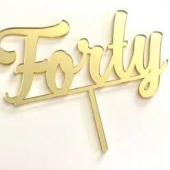 Cake Craft Acrylic Topper - Forty Cake Toppers, Plaques & Candles