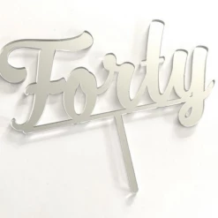 Cake Craft Acrylic Topper - Forty Cake Toppers, Plaques & Candles