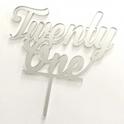 Cake Craft Acrylic Topper - Twenty One