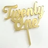 Cake Craft Acrylic Topper - Twenty One
