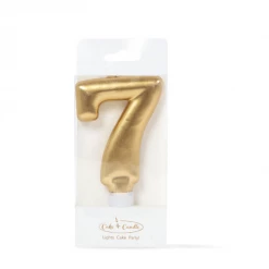 Cake And Candle Gold Number Candles