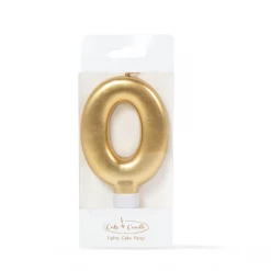 Cake And Candle Gold Number Candles