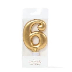 Cake And Candle Gold Number Candles