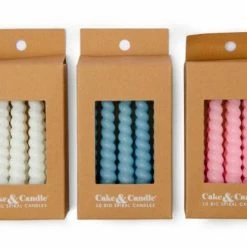 Cake And Candle Big Spiral Candles - 10 Pack