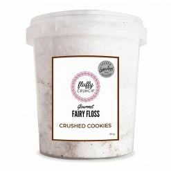 Fluffy Crunch 50g Crushed Cookies Lollies, Fairy Floss & Chocolate