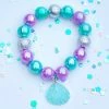 Sweet As Sugar Jewellery Beaded Bracelet Matching Mermaid Necklace 1 Sweet As Sugar Jewellery Beaded Bracelet Matching Mermaid Necklace