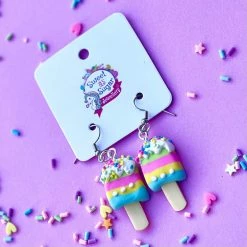 Sweet As Sugar Jewellery Stripped Ice Cream Dangle Earrings