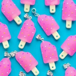 Sweet As Sugar Jewellery Pink Sprinkles Ice Cream Chain Necklace