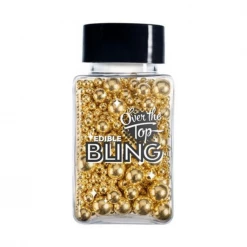 Over The Top Edible Bling Gold Balls Medley 80g Sprinkles