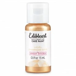 SWEET STICKS Metallic Champagne Gold Edible Art Paint Colours, Paints, Dusts, Glitters & Flavours