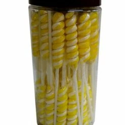 Sweet Treats Lollies, Fairy Floss & Chocolate Twist Pops - Yellow